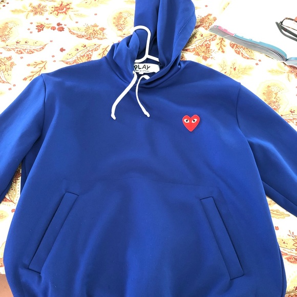 cdg sweater blue